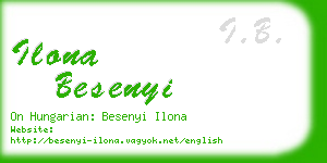 ilona besenyi business card